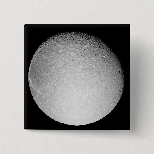 Saturnus's maan Dione Vierkante Button 5,1 Cm (Voorkant)