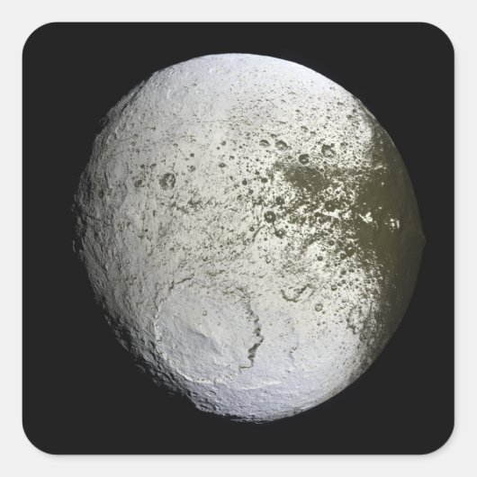 Saturnus's maan Iapetus 2 Vierkante Sticker (Voorkant)