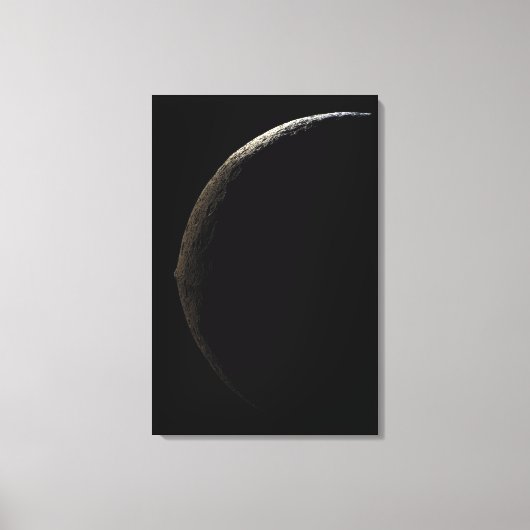 Saturnus's maan Iapetus Canvas Afdruk (Voorkant)