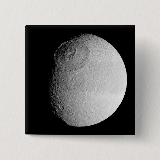 Saturnus's maan Tethys 2 Vierkante Button 5,1 Cm (Voorkant)