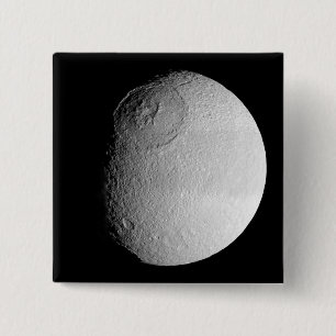 Saturnus's maan Tethys 2 Vierkante Button 5,1 Cm