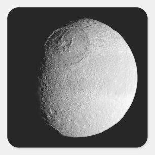Saturnus's maan Tethys 2 Vierkante Sticker