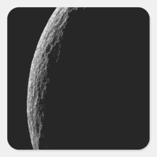 Saturnus's maan Tethys Vierkante Sticker
