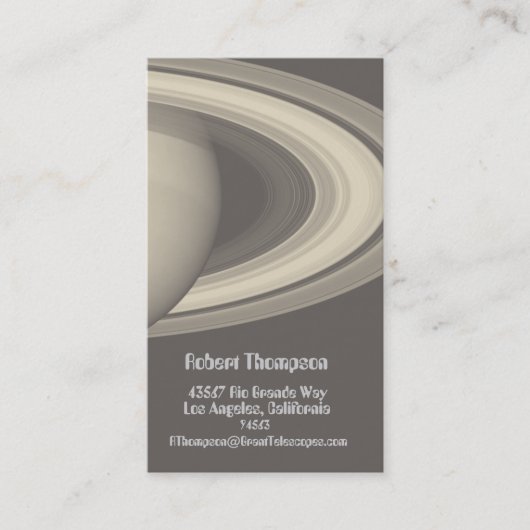 Saturnus's Rings Visitekaartje (Voorkant)
