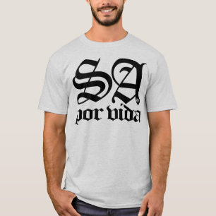 SATX POR VIDA 210 for Life Old English Black T-shirt