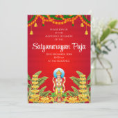 Satya Narayan pooja invitation Satyanarayan invita (Debout devant)