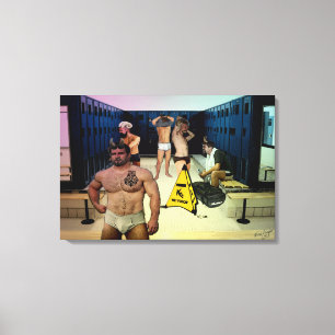 Satyr Locker Room op Wrapped Canvas Afdruk