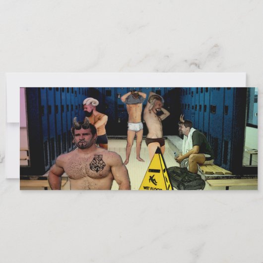 Satyrs Locker Zaal Aangepaste Uitnodigingen van de (Achterkant)