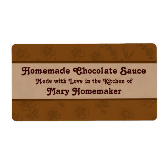 Sauce au chocolat sur mesure ou Étiquettes de sauc