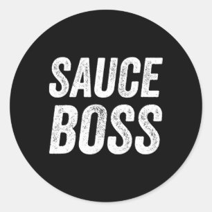 Sauce Baas Chef Bbq Koken Eten Humor  Ronde Sticker
