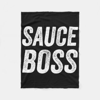 Sauce Baas Chef Bbq Koken Eten Humoristisch  Fleece Deken