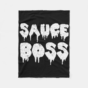 Sauce Baas Chef Bbq Koken Eten Humoristisch Fleece Deken