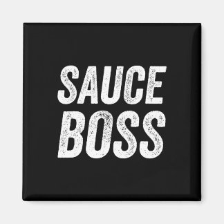 Sauce Baas Chef Bbq Koken Eten Humoristisch Magneet