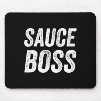 Sauce Baas Chef Bbq Koken Eten Humoristisch Muismat