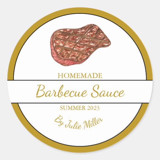 Sauce barbecue au boeuf maison Étiquette barbecue (Devant)