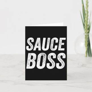 Sauce Boss Chef BBQ Kook Voedsel Humorousa Kaart