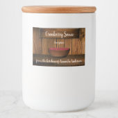 Sauce canneberge Bois rustique Étiquette de produi (Devant)