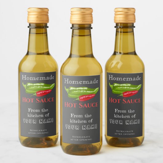 Sauce chaude maison Étiquette Chalk Art Chili Pepp (Bouteilles)