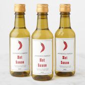 Sauce chaude maison | Étiquette de sauce chili (Bouteilles)