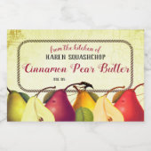 Sauce de fruits au beurre poire étiquette de conse (Étiquettes simples)