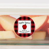 Sauce pomme Canne Conserve Plaid C Étiquette alime (Apposé)