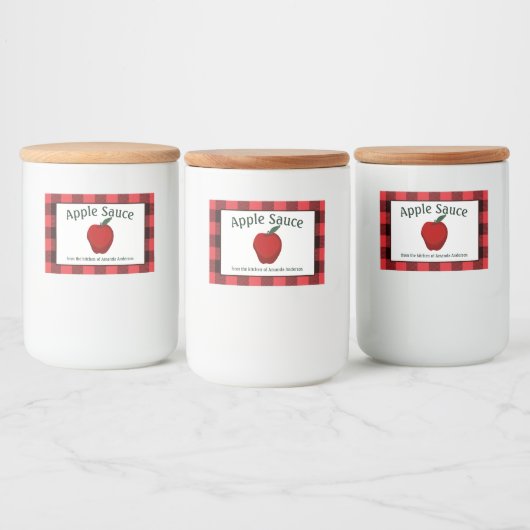 Sauce Pomme Canne Conserve Plaid H Étiquette alime (Bouteilles)
