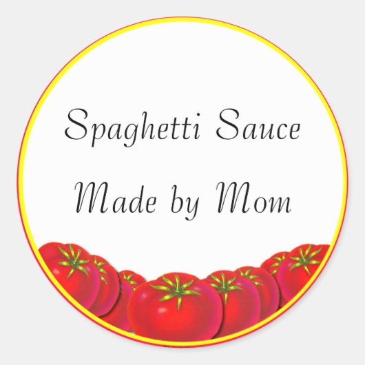 Sauce spaghetti Étiquettes de canne sur mesure (Devant)