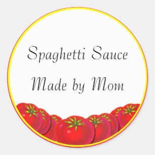 Sauce spaghetti Étiquettes de canne sur mesure