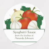 Sauce Spaghetti Ingrédients Étiquette alimentaire  (Design 2)