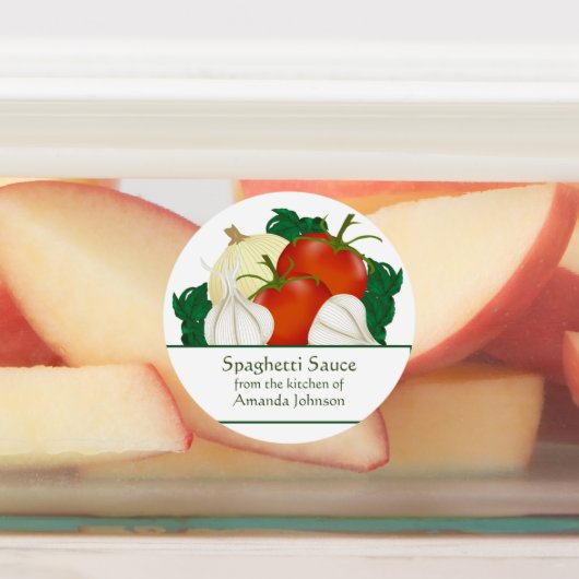 Sauce Spaghetti Ingrédients Étiquette alimentaire  (Apposé)