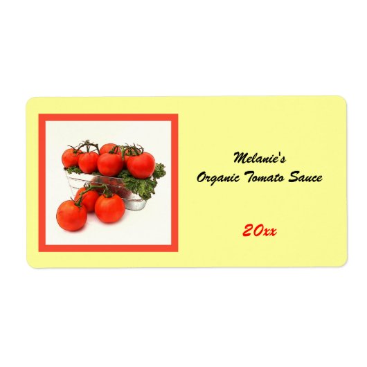 Sauce tomate bio maison confiture étiquette (Devant)