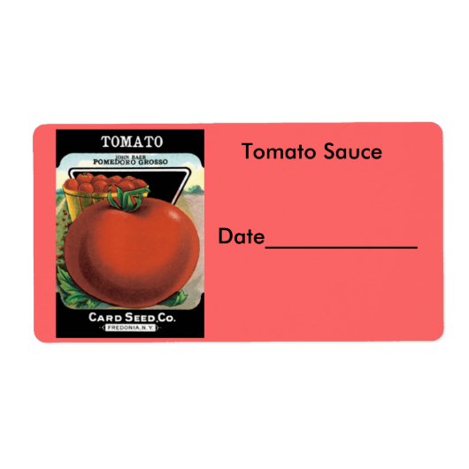 Sauce tomate en canne / Étiquettes de congélation (Devant)