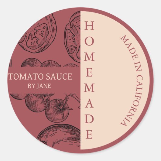 Sauce tomate Étiquette d'entreprise moderne (Devant)