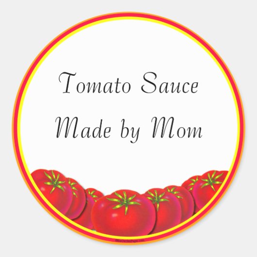 Sauce tomate Étiquettes de canne sur mesure (Devant)