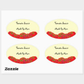 Sauce tomate Étiquettes de canne sur mesure (Feuille)
