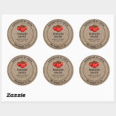 Sauce tomate Jar Étiquette Kraft Style papier (Feuille)