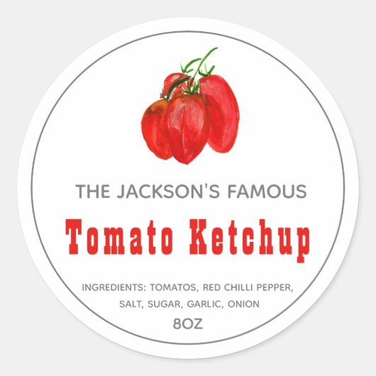 Sauce tomate maison | Étiquette de sauce (Devant)