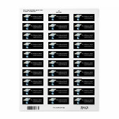 Saucer Flying Saucer bleu UFO Alien Étiquettes de  (Feuille entière)