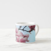 Saucer Magnolia Tulip Tree Roze Witte Bloemen Espresso Kop (Voorkant rechts)