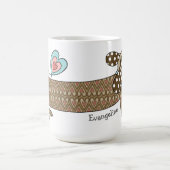 Saucisse personnalisée Chien Dachshund Mug (Centre)