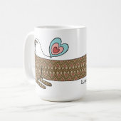 Saucisse personnalisée Chien Dachshund Mug (Devant gauche)