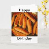 Saucisses Bonne Carte Anniversaire (Fleur jaune)