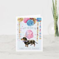Saucisson fantaisie | Carte d'anniversaire Cute Da