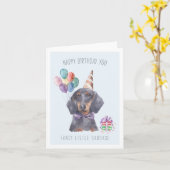 Saucisson Fantaisie | Carte d'anniversaire de joli (Fleur jaune)