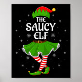 Saucy Elf Christmas Family Girls Women Elf Squad X Poster (Voorkant)