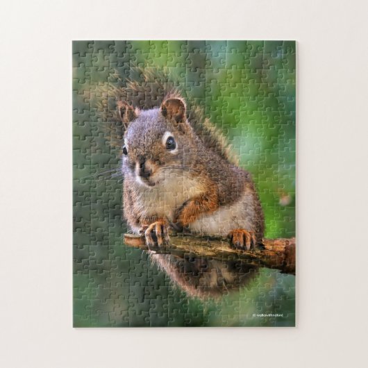Saucy Red Squirrel in Fir Legpuzzel (Verticaal)