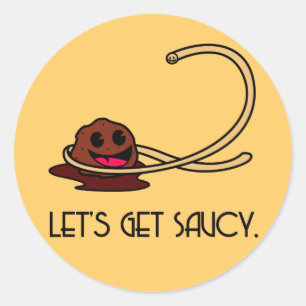 Saucy-Sticker Ronde Sticker