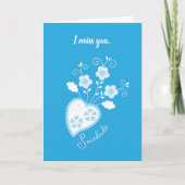 Saudade betekent ik mis je Portugese hart Kaart (Voorkant)