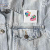 saudi - amerikaanse vierkant pinback button (In situ)