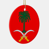 SAUDI ARABIA* Aangepaste kerstversiering Keramisch Ornament (Rechts)
